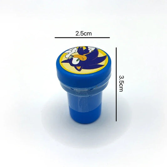 12PCS Sonic Toy Seals – Cartoon Stamp Set for Kids' Party & Gifts