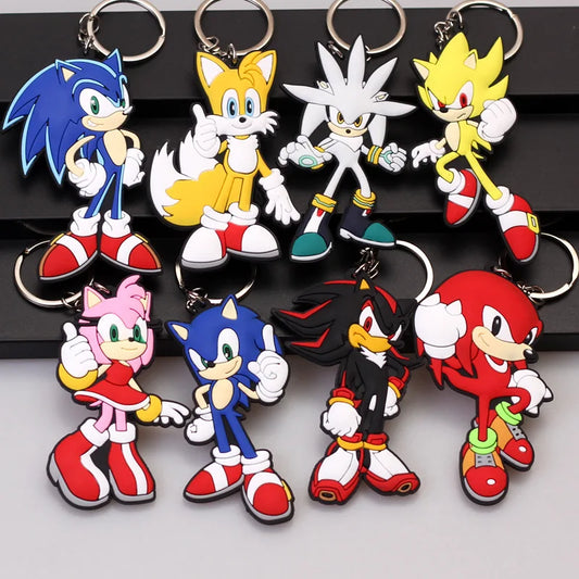 Shadow The Hedgehog Keychain – Cute Cartoon Pendant for Bags & Car, Gifts for Kids