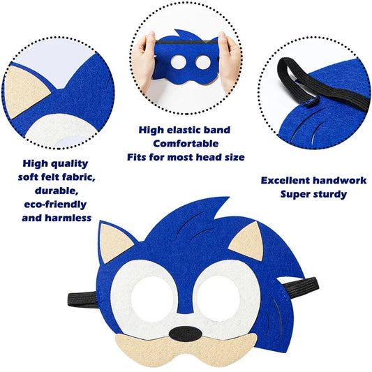 Sonic & Anime Masks – Cosplay & Party Gift for Kids