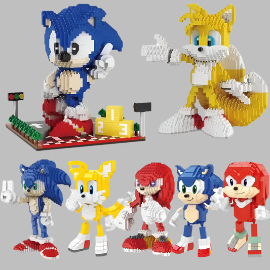 Cartoon Hedgehog Building Blocks