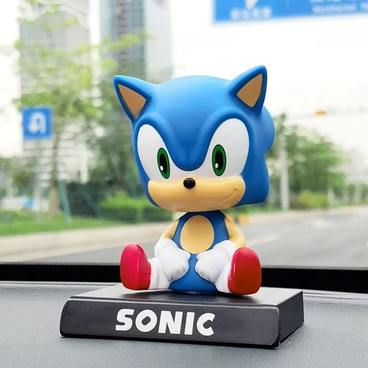 Anime Sonic Bobblehead – Cute Shaking Head Doll & Car Desk Ornament