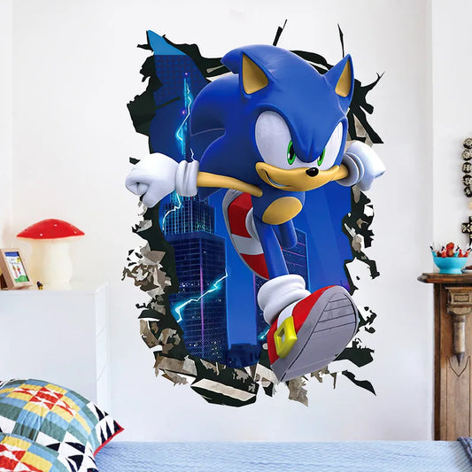 Sonic 3D Wall Stickers – Kids Room Decor & Gifts