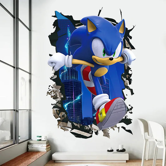 Sonic 3D Wall Stickers – Kids Room Decor & Gifts