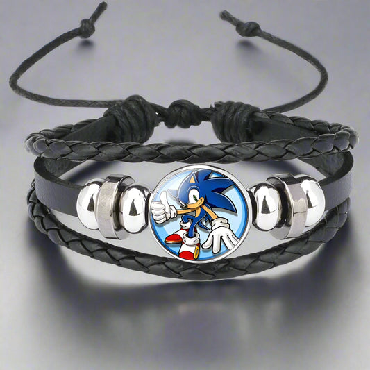 Sonic Black Braided Bracelet – Trendy Multi-Layer Jewelry