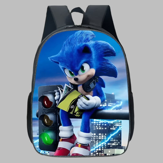 Sonic School Backpack – Cartoon Anime Bag for Kids