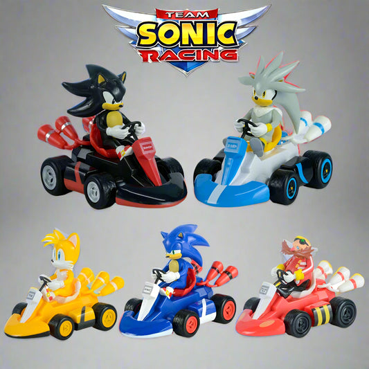 5 Pcs Sonic the Hedgehog Pull-Back Toy Cars – Sliding Racing Cars & Anime Collectibles