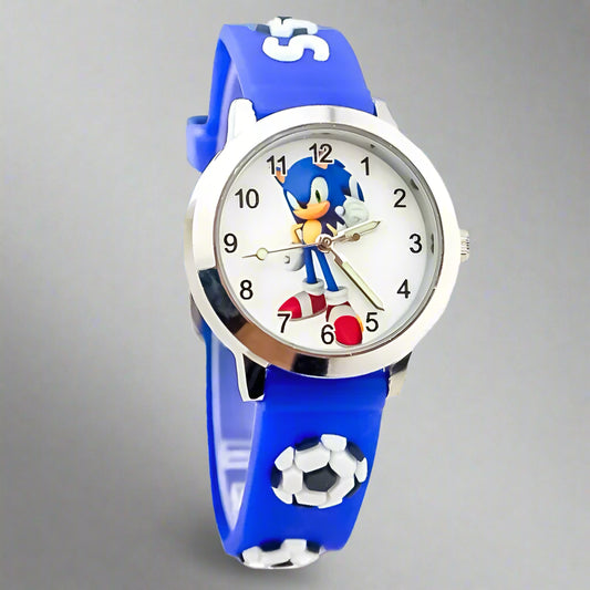 Sonic the Hedgehog Children's Silicone Watch – Sports, Luminous Quartz Watch for Outdoor Fun