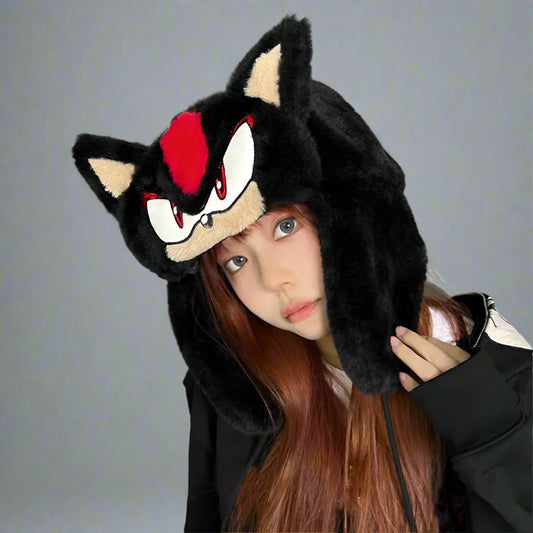 Sonic The Hedgehog Ushanka Hat – Warm Y2K Winter Trapper Cap for Women