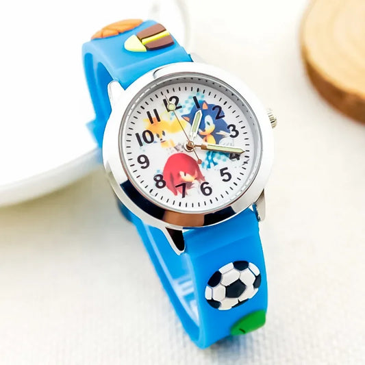 Sonic the Hedgehog Children's Silicone Watch – Sports, Luminous Quartz Watch for Outdoor Fun