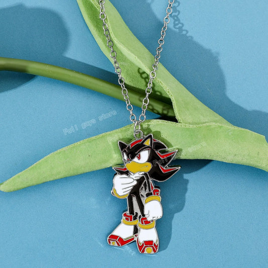 Sonic Movie Necklace – Shadow Anime Pendant Metal Chain for Men & Women, Birthday Gifts