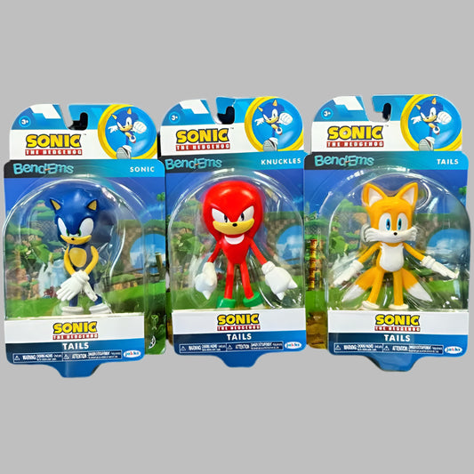 Sonic The Hedgehog Action Figure Set – Knuckles, Super Silver & Amy with Accessories