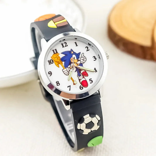 Sonic the Hedgehog Children's Silicone Watch – Sports, Luminous Quartz Watch for Outdoor Fun