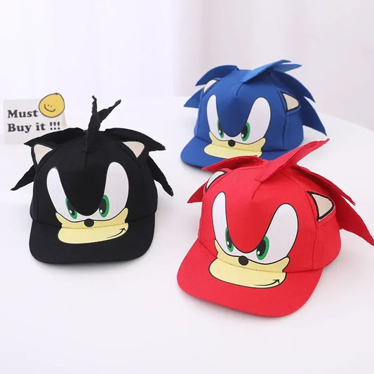 Sonic Kids' Baseball Cap – Cartoon Flat Brim Hip-Hop Hat