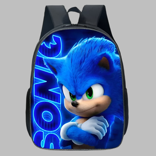 Sonic School Backpack – Cartoon Anime Bag for Kids